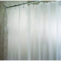 iDesign 78 in. H X 54 in. W Clear Frost Eva Shower Curtain Liner Vinyl
