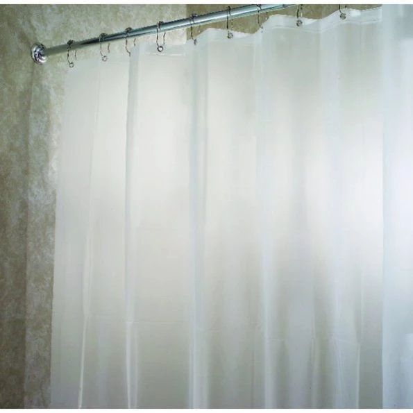 iDesign 78 in. H X 54 in. W Clear Frost Eva Shower Curtain Liner Vinyl