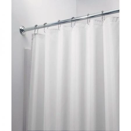 Interdesign iDesign 78 in. H X 54 in. W White Solid Shower Curtain Polyester