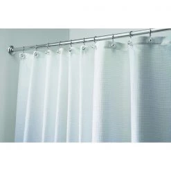 Interdesign iDesign 54 in. H X 78 in. W White Carlton Shower Curtain Polyester