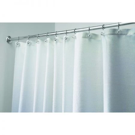 Interdesign iDesign 54 in. H X 78 in. W White Carlton Shower Curtain Polyester