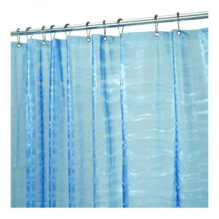 B & K iDesign 72 in. H X 72 in. W Blue Waves Shower Curtain Vinyl