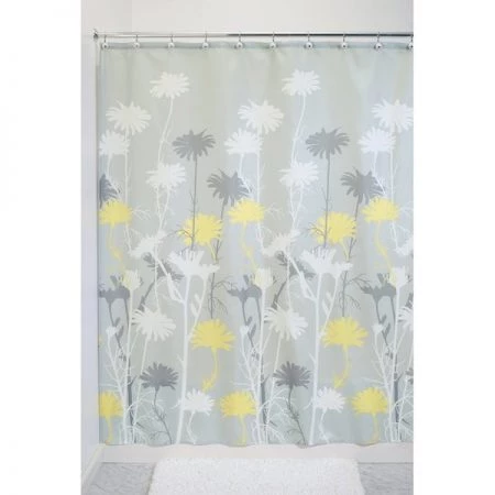 B & K iDesign 72 in. H X 72 in. W Multicolored Daisy Shower Curtain Polyester