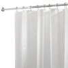 B & K iDesign 72 in. H X 72 in. W White Solid Shower Curtain Liner PEVA