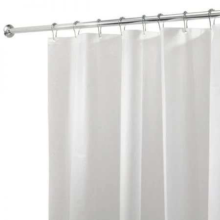 B & K iDesign 72 in. H X 72 in. W White Solid Shower Curtain Liner PEVA