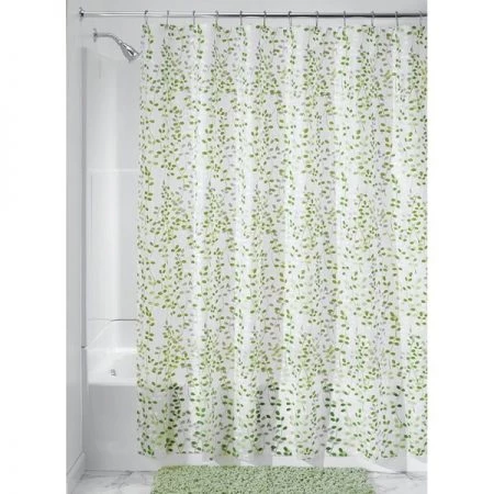 B & K iDesign 72 in. H X 72 in. W Green Vines Shower Curtain PEVA