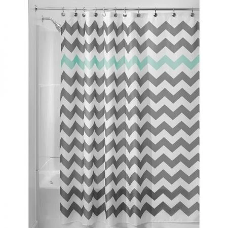B & K iDesign 72 in. H X 72 in. W Multicolored Chevron Shower Curtain Polyester