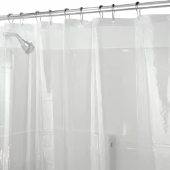 B & K iDesign 72 in. H X 72 in. W Clear Solid Shower Curtain Liner PEVA