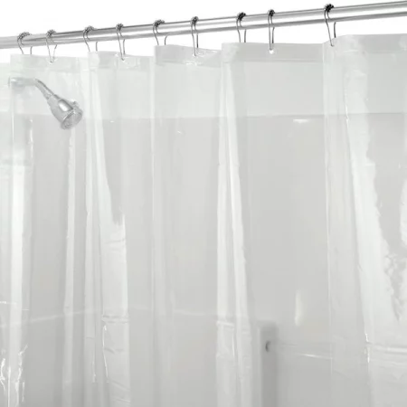 B & K iDesign 72 in. H X 72 in. W Clear Solid Shower Curtain Liner PEVA