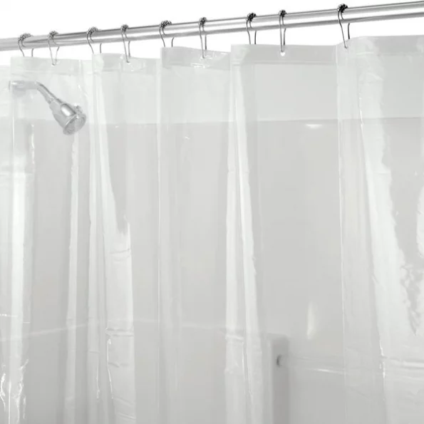 B & K iDesign 72 in. H X 72 in. W Clear Solid Shower Curtain Liner PEVA 1 iDesign 72 in. H X 72 in. W Clear Solid Shower Curtain Liner PEVA