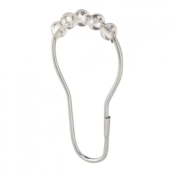 B & K iDesign Chrome Silver Metal Shower Curtain Rings , 12PK 1 iDesign Chrome Silver Metal Shower Curtain Rings , 12PK