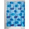 B & K iDesign 72 in. H X 72 in. W Blue Moby Shower Curtain Polyethylene