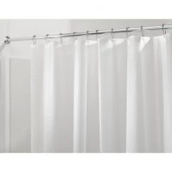 iDesign 72 in. H X 72 in. W Frost Solid Shower Curtain Liner PEVA