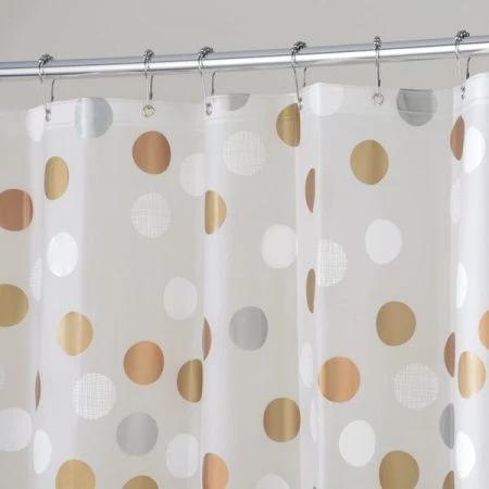 Interdesign iDesign 72 in. H X 72 in. W Multicolored Metallic Gilly Dot Shower Curtain PEVA