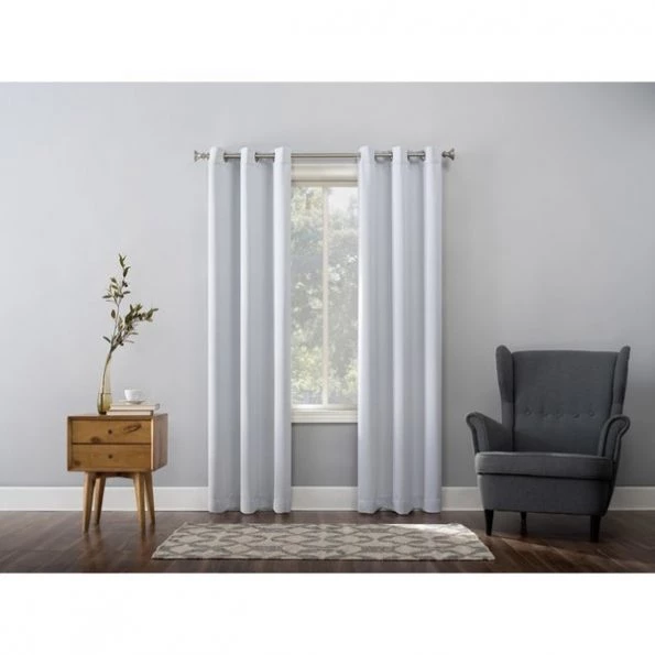 Norwich White Blackout Curtains 80 in. W X 84 in. L