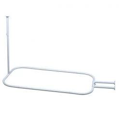 CURTAIN ROD ALM WHT 60""L