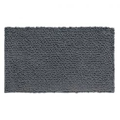 Frizz 30 in. L X 20 in. W Charcoal Microfiber Polyester Bath Rug