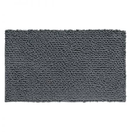 Idesign Frizz 30 in. L X 20 in. W Charcoal Microfiber Polyester Bath Rug
