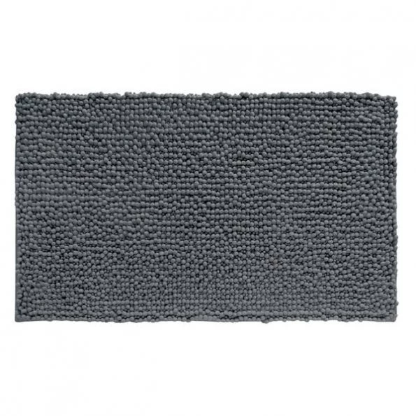 Frizz 30 in. L X 20 in. W Charcoal Microfiber Polyester Bath Rug