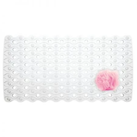 Idesign Enzo 26.5 in. L X 13.75 in. W Clear Plastic Bath Mat