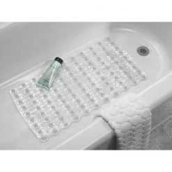 Enzo 26.5 in. L X 13.75 in. W Clear Plastic Bath Mat