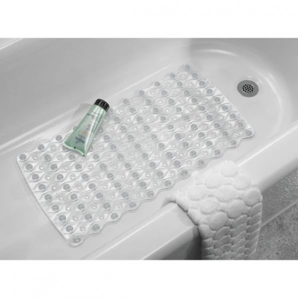 Enzo 26.5 in. L X 13.75 in. W Clear Plastic Bath Mat