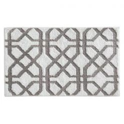 Interdesign iDesign 34 in. L X 21 in. W Beige Microfiber Polyester Bath Spa Rug