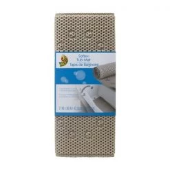 Softex 36 in. L X 17 in. W Taupe PVC/Polyester Bath Mat Latex Free
