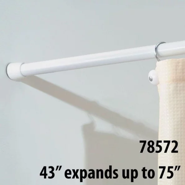 SHOWER ROD 43-75""WHT