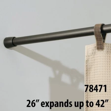 Interdesign iDesign Cameo Black Stainless Steel Shower Curtain Rod