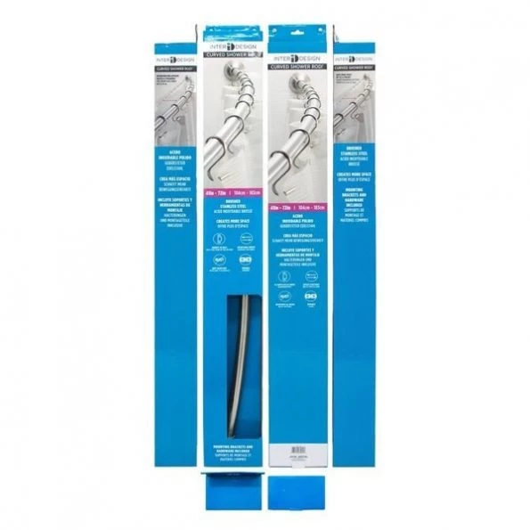 SHWR ROD CRV 41-72"" SLVR