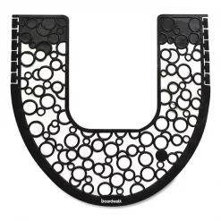 Boardwalk Commode Mat 2.0, Rubber, 22.88 x 22, Black/White, PK6