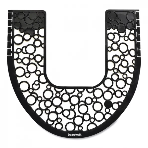 Boardwalk Commode Mat 2.0, Rubber, 22.88 x 22, Black/White, PK6 1 Commode Mat 2.0, Rubber, 22.88 x 22, Black/White, PK6