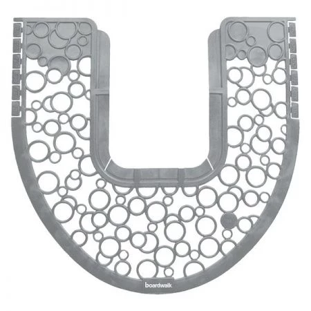 Boardwalk Commode Mat 2.0, Rubber, 22.88 x 22, Gray/White, PK6