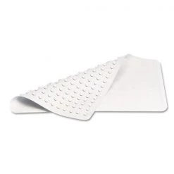 Rubbermaid Commercial Safti-Grip Latex-Free Vinyl Bath Mat, 14 x 22.5, White, PK4