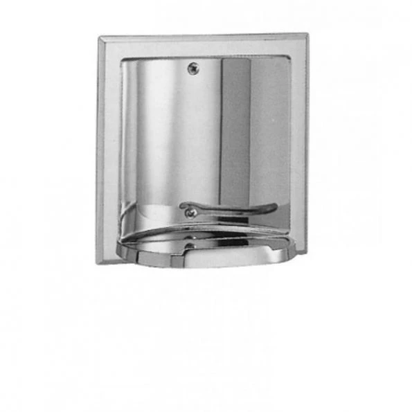 5.125 in. x 5.125 in. Chrome Plated Soap Dish