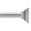 Kenney No Tools Decorative Shower Curtain Rod, 42-72", Polished Pewter