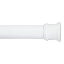 No Tools Shower Curtain Rod, 42-72", White