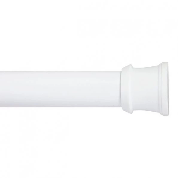 No Tools Shower Curtain Rod, 42-72", White