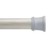 Kenney No Tools Shower Curtain Rod, 42-72", Brushed Nickel