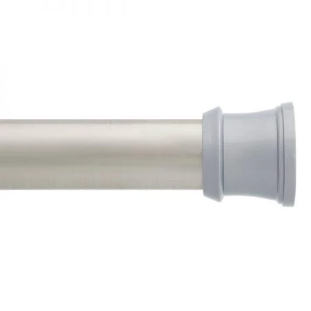 Kenney No Tools Shower Curtain Rod, 42-72", Brushed Nickel