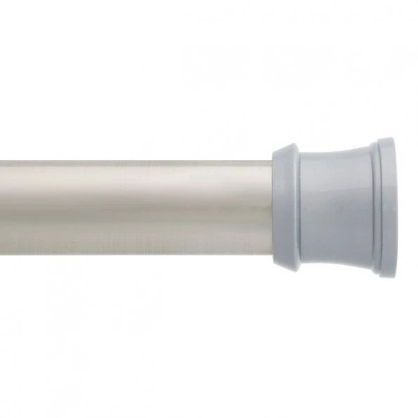 No Tools Shower Curtain Rod, 42-72", Brushed Nickel