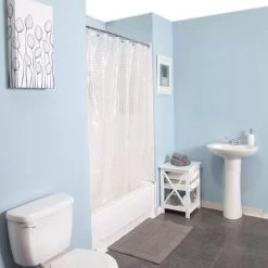 Medium Weight Embossed PEVA Shower Liner, 70" W x 72" H, Clear