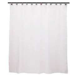 Fabric Shower Curtain Liner, 70" W x 72" H, White