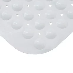 Non-Slip Bath, Shower, and Tub Mat with Suction Cups, White