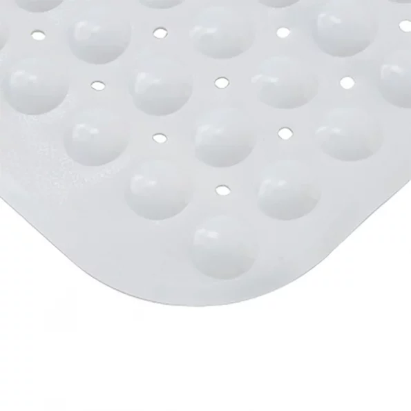 Non-Slip Bath, Shower, and Tub Mat with Suction Cups, White