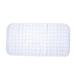 Non-Slip Bath, Shower, and Tub Mat with Suction Cups, White