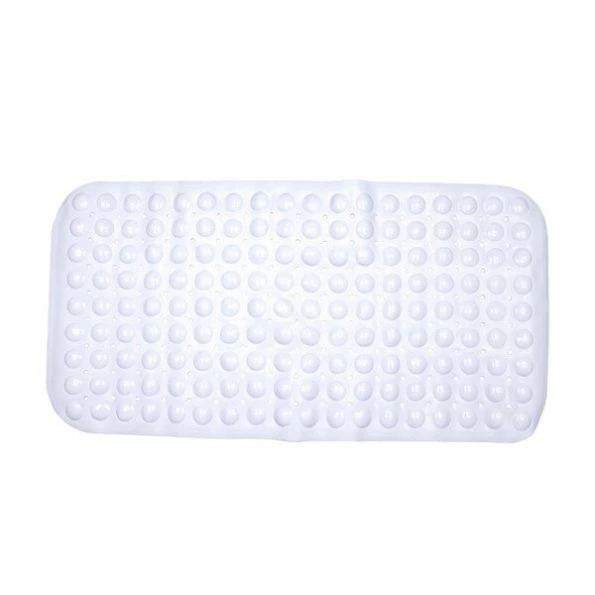 Non-Slip Bath, Shower, and Tub Mat with Suction Cups, White