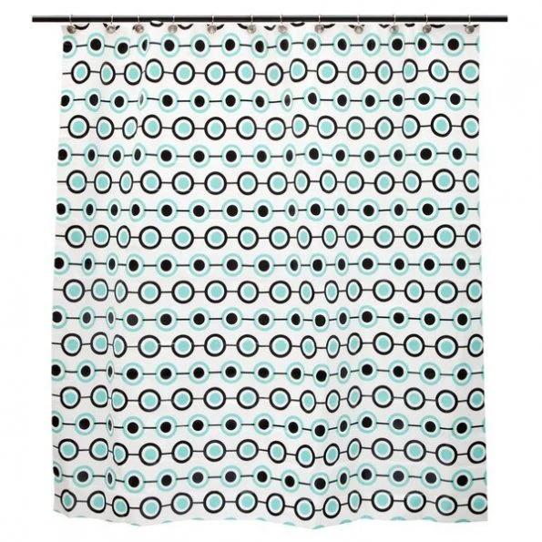 Medium Weight Decorative PEVA Shower Liner, 70" W x 72" H, Dots