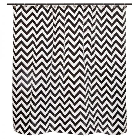 Kenney Medium Weight Decorative PEVA Shower Liner, 70" W x 72" H, Chevron